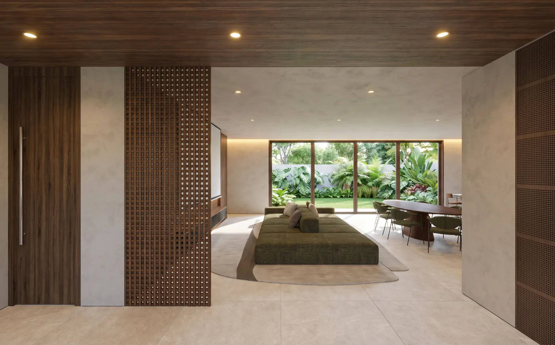 Projeto M.M — Hall de entrada e muxarabi