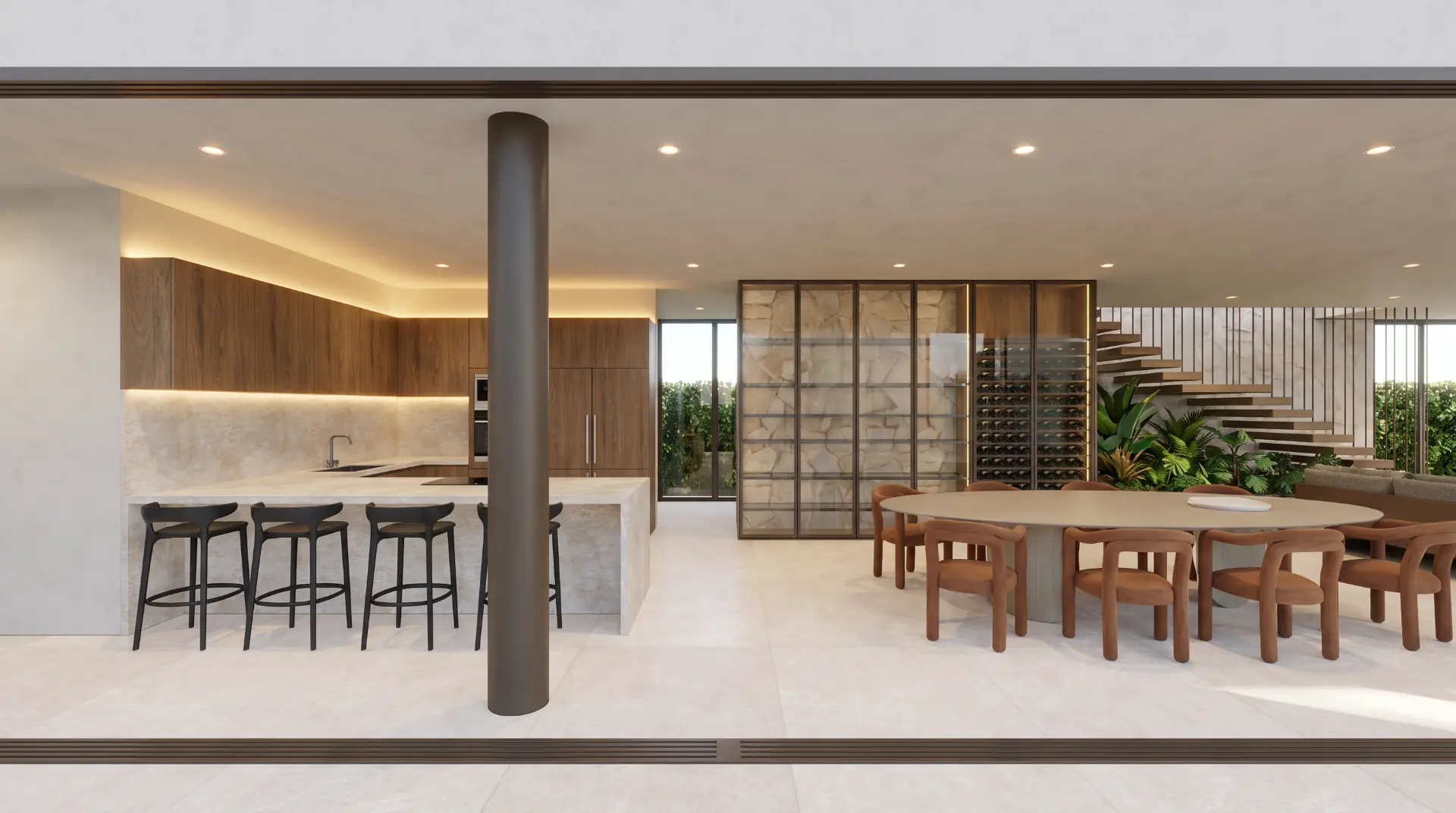 Projeto M.M — Cozinha em travertino